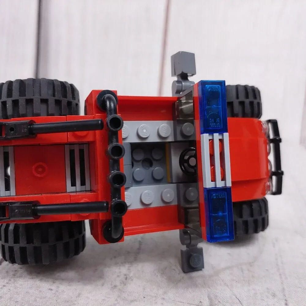 Incomplete, Lego City 60172 Dirt Road Pursuit Red Vehicle Police Car - Red Buggy